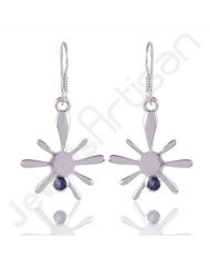 Iolite Earrings Natural Gemstone Earrings 925 Sterling Silver Earrings