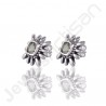 Green Amethyst Studs Natural Gemstone Studs 925 Sterling Silver Studs