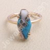 Pink Spiny Turquoise Ring Sterling Silver Ring Rose Gold Plated Ring