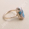 Pink Spiny Turquoise Ring Sterling Silver Ring Rose Gold Plated Ring
