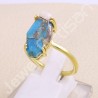 Gold Plated Ring Pink Spiny Oyster Turquoise Ring Solid Silver Ring