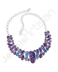 925 Sterling Silver Necklace Colour Biwa Pearl Necklace Choker Necklace