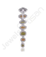 Peridot & Citrine Pendant | 925 Sterling Silver Handmade Jewelry