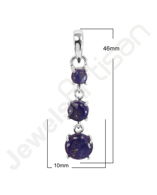 Sterling Silver Lapis Drop Pendant