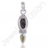 Sterling Silver Spectro Pyrite Peridot Pendant