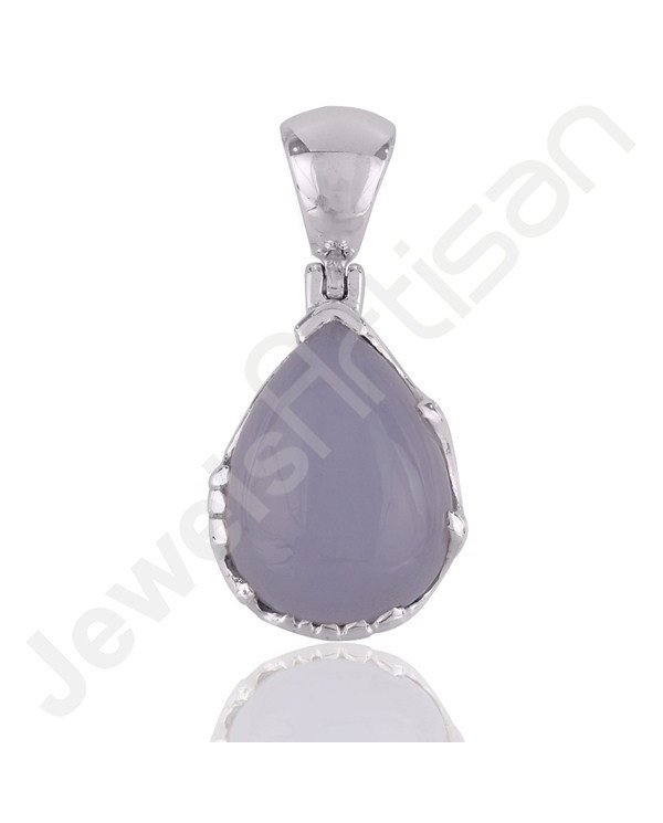 Sterling Silver Chalcedony Statement Pendant