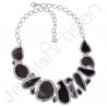 925 Sterling Silver Necklace Septarian Necklace Cluster Necklace