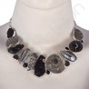 925 Sterling Silver Necklace Septarian Necklace Cluster Necklace