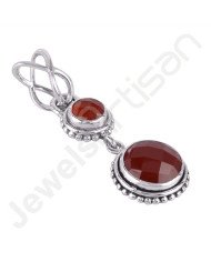 Red Onyx Pendant 925 Sterling Silver Pendant Handmade Pendant