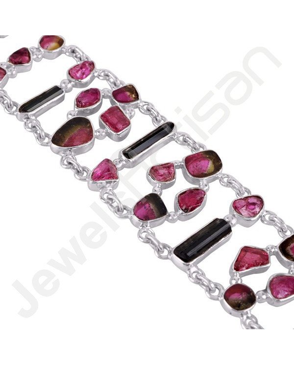 Handcrafted Bracelet Tourmaline Bracelet 925 Sterling Silver Bracelet