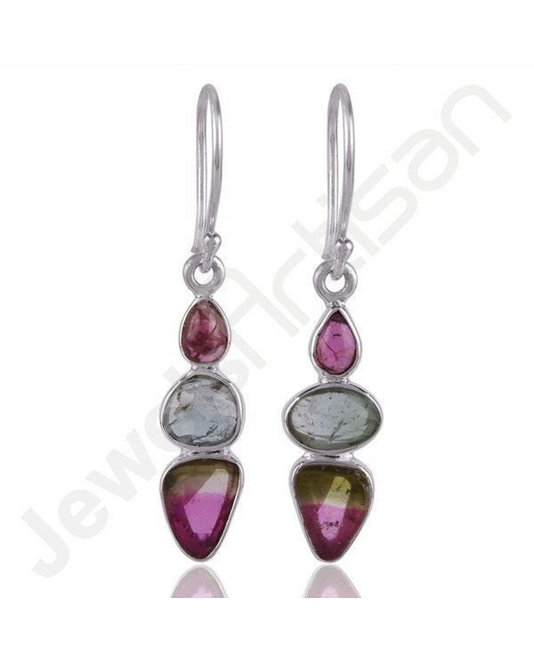 Tourmaline Earrings 925 Sterling Silver Earrings Dangle Drop Earrings