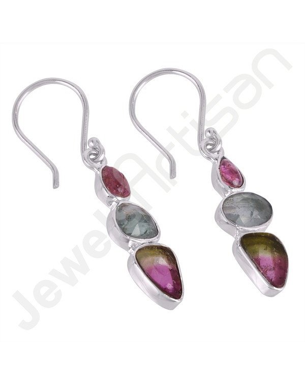 Tourmaline Earrings 925 Sterling Silver Earrings Dangle Drop Earrings