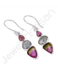 Tourmaline Earrings 925 Sterling Silver Earrings Dangle Drop Earrings