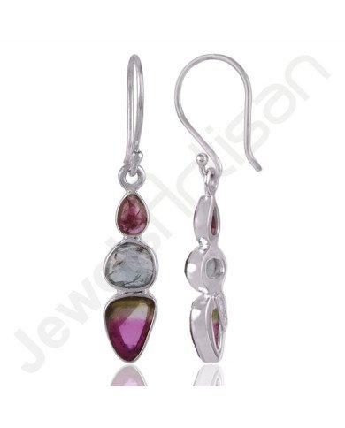Tourmaline Earrings 925 Sterling Silver Earrings Dangle Drop Earrings