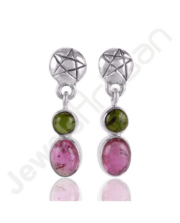 Tourmaline Earrings 925 Sterling Silver Earrings Dangle Drop Earrings