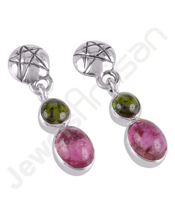 Tourmaline Earrings 925 Sterling Silver Earrings Dangle Drop Earrings