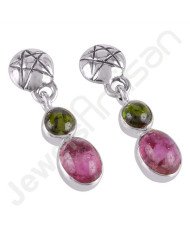 Tourmaline Earrings 925 Sterling Silver Earrings Dangle Drop Earrings