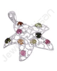 Sterling Silver Star Tourmaline Pendant