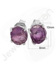 Amethyst Studs 925 sterling Silver Studs February Birthstone Studs