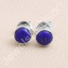 Lapis Lazuli Studs 925 sterling Silver Studs Natural Gemstone Studs