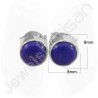Lapis Lazuli Studs 925 sterling Silver Studs Natural Gemstone Studs