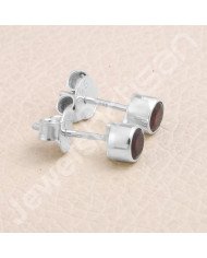 Garnet Studs 925 sterling Silver Studs January Birthstone Studs