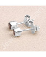 Garnet Studs 925 sterling Silver Studs January Birthstone Studs