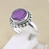 Amethyst Gemstone Classic 925 Solid Sterling Silver Solitaire Ring