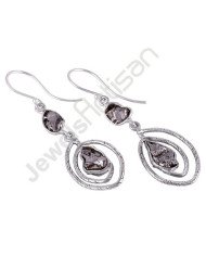 Meteorite Earring 925 Sterling Silver Earring Ear Wired Earring