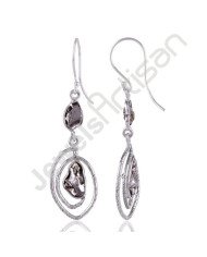 Meteorite Earring 925 Sterling Silver Earring Ear Wired Earring