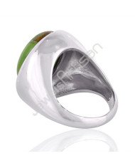 Green Copper Turquoise Ring 925 Sterling Silver Statement Ring