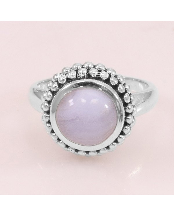 Blue Lace Agate 925 Sterling Silver Ring