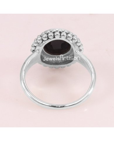 Black Onyx 925 Sterling Silver Classic Solitaire Ring