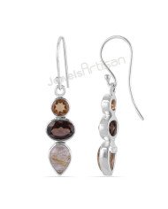 Rutilated Quartz Earring Smoky Quartz Earring Citrine Earring