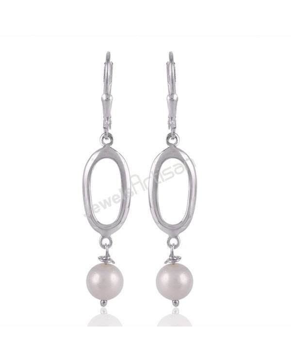 Handmade Earrings Pearl Earrings 925 Sterling Silver Earrings