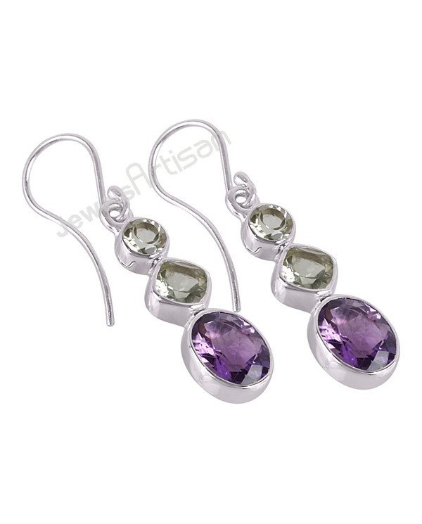 Amethyst Earring Green Amethyst Earring February Birthstone Earring
