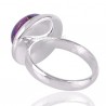 Purple Copper Turquoise December Birthstone Gemstone Silver Ring