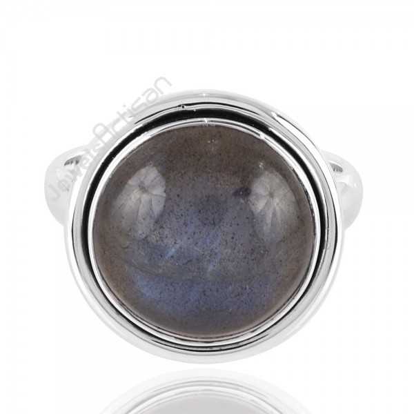 Labradorite Gemstone Silver Ring Birthstone Statement Ring