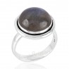 Labradorite Gemstone Silver Ring Birthstone Statement Ring