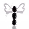 Butterfly design pendant 925 sterling silver pendant black onyx pendant