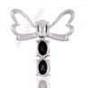 Butterfly design pendant 925 sterling silver pendant black onyx pendant