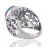 Aquamarine Handcrafted Gemstone Statement Silver Ring