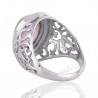 Rose Quartz Designer Gemstone Statement Silver Men’s Ring