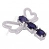 Butterfly design pendant 925 sterling silver pendant Iolite pendant