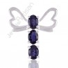 Butterfly design pendant 925 sterling silver pendant Iolite pendant