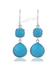 Arizona Turquoise Earrings 925 Sterling Silver Earrings Dangle Drop Earrings
