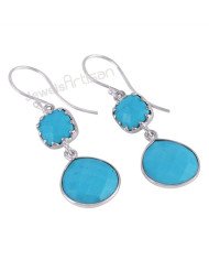 Arizona Turquoise Earrings 925 Sterling Silver Earrings Dangle Drop Earrings