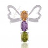 Peridot Pendant Butterfly Design Pendant 925 Sterling Silver Pendant