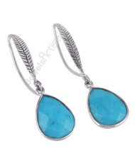 925 Silver Earrings Arizona Turquoise Earrings Dangle Drop Earrings