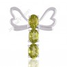 Peridot Pendant Butterfly Design Pendant 925 Sterling Silver Pendant